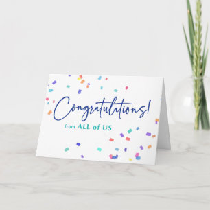 Tarjeta Felicitaciones de todos nosotros Confeti de Negoci
