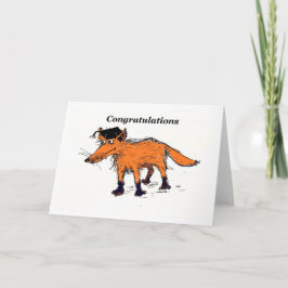 Tarjeta felicitaciones de zorro