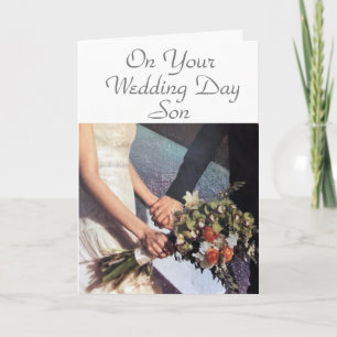 TARJETA FELICITACIONES DÍA DE BODAS **HIJO**