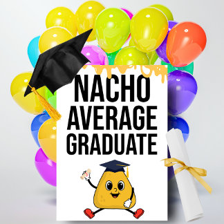 Tarjeta Felicitaciones divertidas a Nacho Graduado Promedi