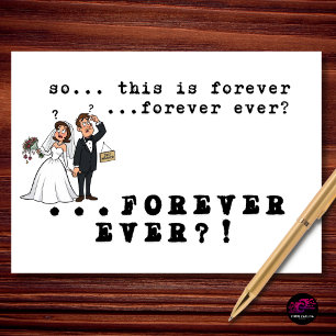 Tarjeta Felicitaciones divertidas de boda para siempre bro