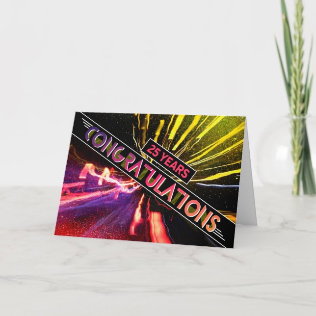 Tarjeta Felicitaciones divertidas del 25° aniversario de l (Anverso)