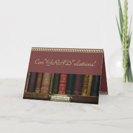 Tarjeta Felicitaciones Divertidas Libro de Biblioteca de G