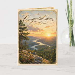 Tarjeta Felicitaciones Dorado Nueva Inglaterra Valle de Mo