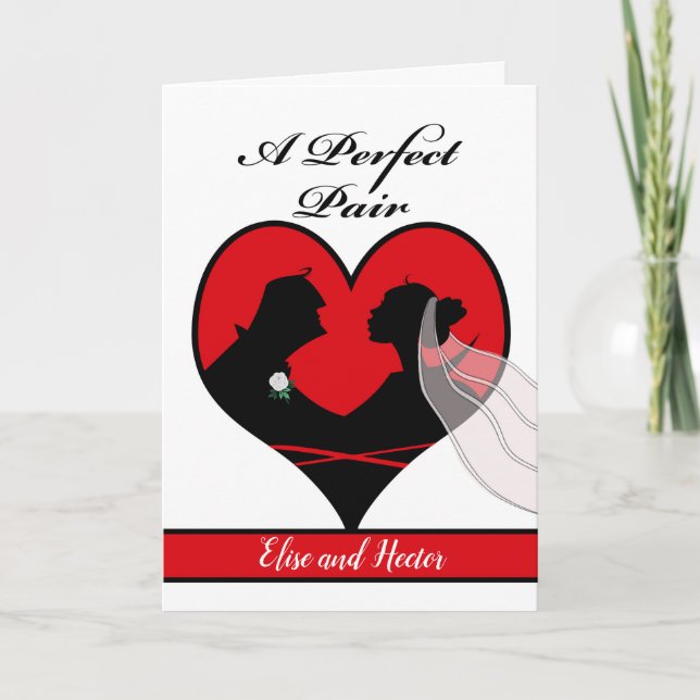 Tarjeta Felicitaciones El día de San Valentín Boda, Agrega (Anverso)
