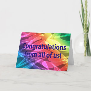 Tarjeta ¡Felicitaciones elegantes de todos nosotros!