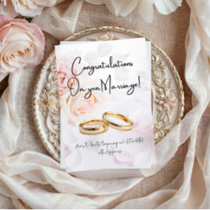 Tarjeta Felicitaciones Elegantes Dinero para tu Boda
