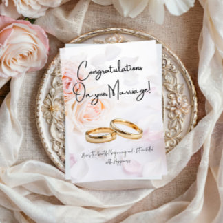 Tarjeta Felicitaciones Elegantes Dinero para tu Boda