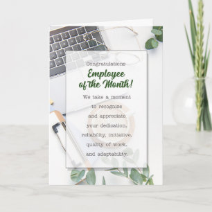 Tarjeta Felicitaciones Empleado del Mes Negocio