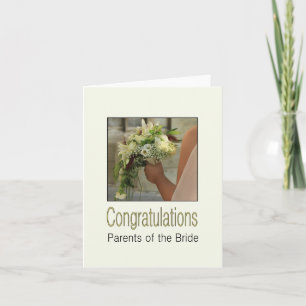 Tarjeta felicitaciones en la boda de los padres de la novi