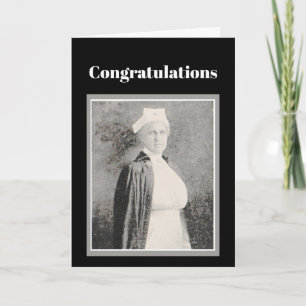 Tarjeta Felicitaciones Enfermería Graduación Vintage