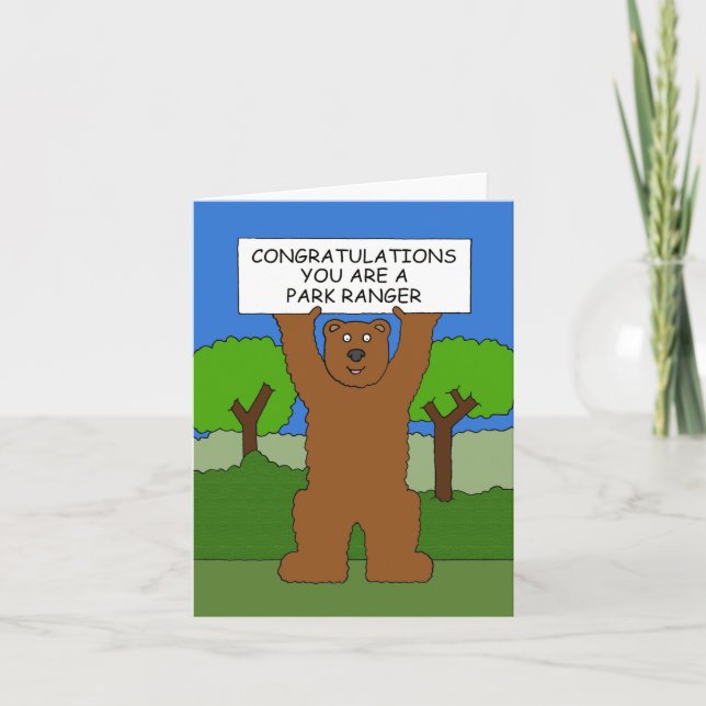 Tarjeta Felicitaciones, eres un guardaparques (Anverso)