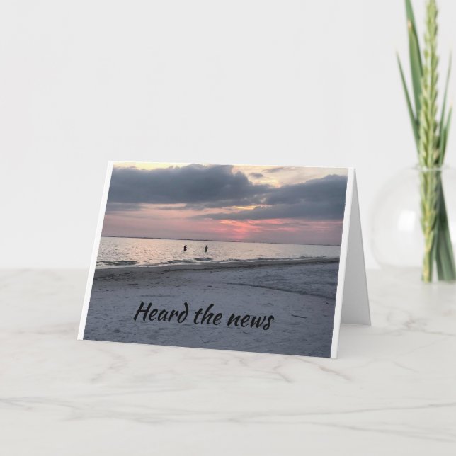 TARJETA **FELICITACIONES** ESCUCHÓ LAS "BUENAS NOTICIAS" (Anverso)