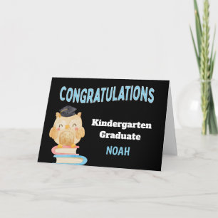 Tarjeta Felicitaciones Escuela de Búho Graduación de Jardi