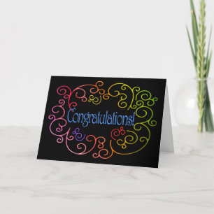 Tarjeta Felicitaciones/Éxito - El arco iris se balancea en