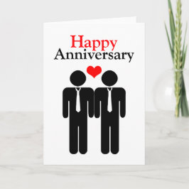 Tarjeta Felicitaciones Feliz Aniversario Tema Gay