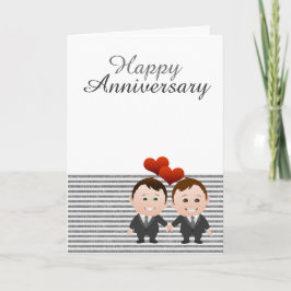 Tarjeta Felicitaciones Feliz Aniversario Temática Gay