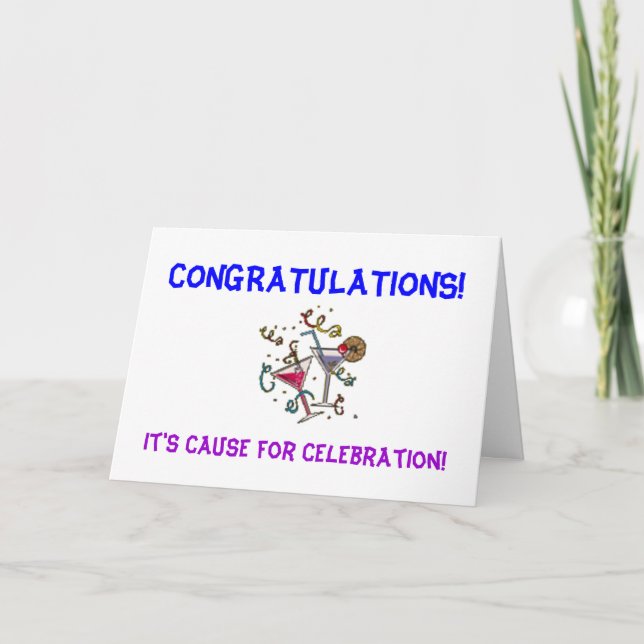 Tarjeta ¡FELICITACIONES!, ¡Finalmente Dejaste ese Bum! (Anverso)