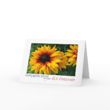 Felicitaciones floral Ciudadanía de Estados Unidos