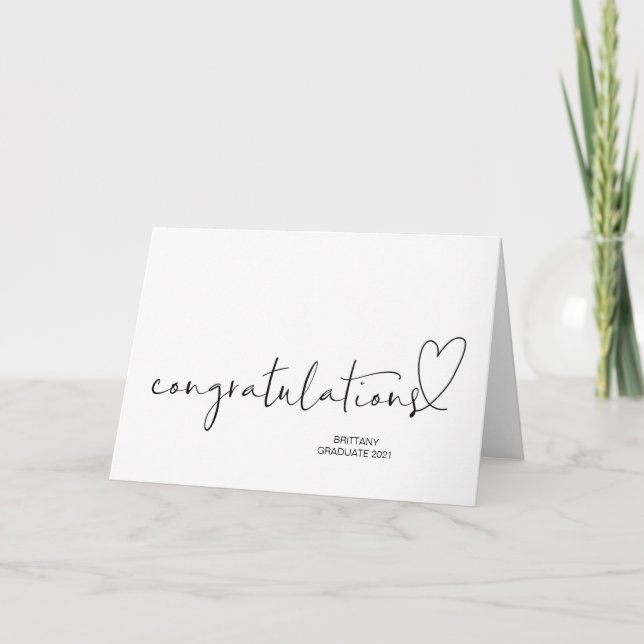 Tarjeta Felicitaciones Grad High School College Graduate (Anverso)