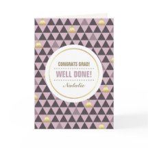Felicitaciones Grad. Personalizado de patrones geo