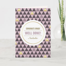 Tarjeta Felicitaciones Grad. Personalizado de patrones geo