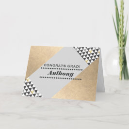 Tarjeta Felicitaciones Grad. Personalizado de patrones geo