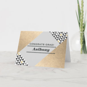Tarjeta Felicitaciones Grad. Personalizado de patrones geo