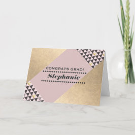 Tarjeta Felicitaciones Grad. Personalizado de patrones geo