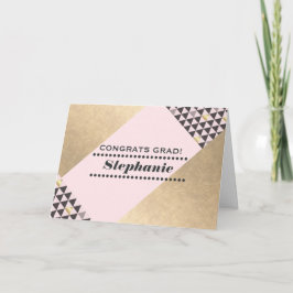 Tarjeta Felicitaciones Grad. Rubor Pink Gold