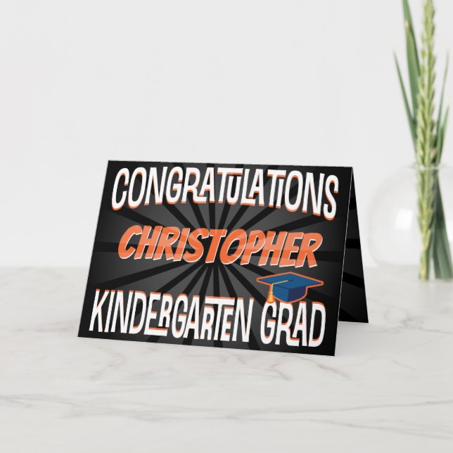 Tarjeta Felicitaciones Graduación de jardines de infancia (Anverso)