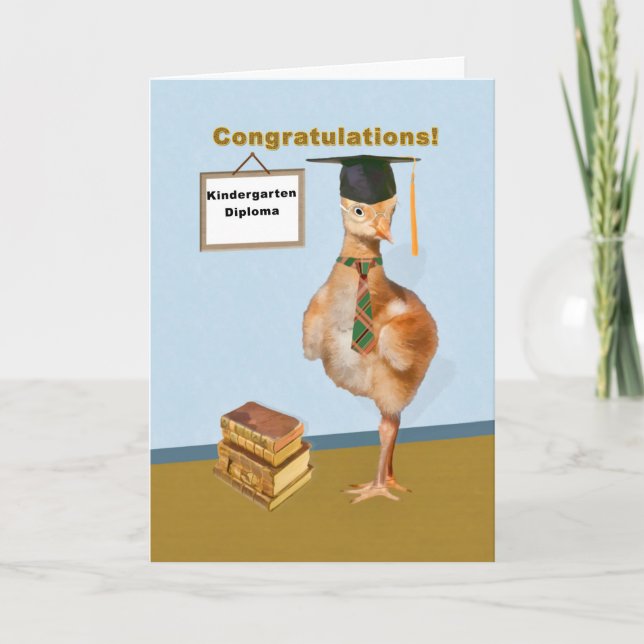 Tarjeta Felicitaciones, graduación de jardines de infancia (Anverso)