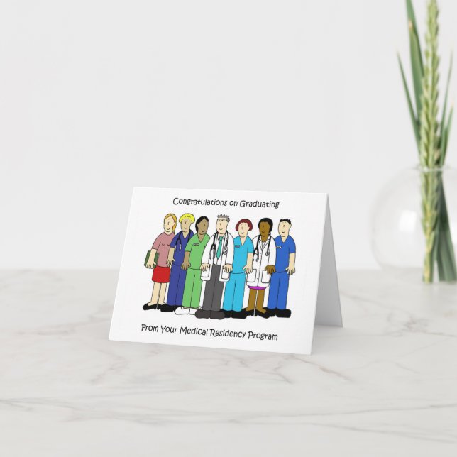 Tarjeta Felicitaciones Graduación de Residencia Médica (Anverso)
