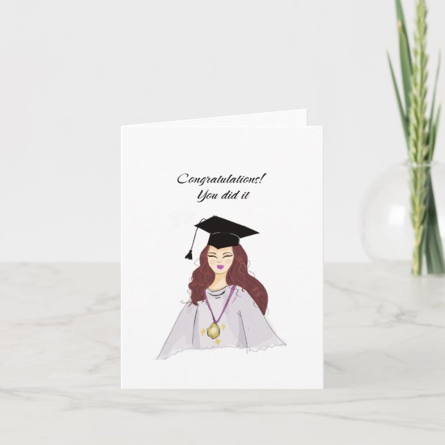 Tarjeta felicitaciones, graduación - Ilustracion (Anverso)