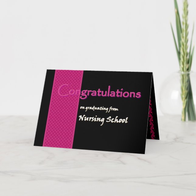 Tarjeta FELICITACIONES - Graduado de la escuela de Enferme (Anverso)