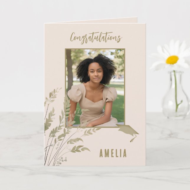 Tarjeta Felicitaciones Graduate Foliage Graduate Foto (Planta pequeña)