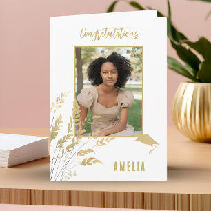 Tarjeta Felicitaciones Graduate Foliage Graduate Foto