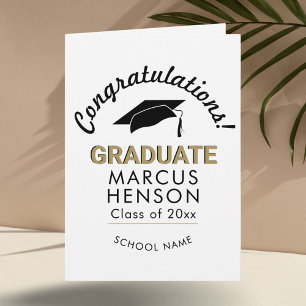 Tarjeta Felicitaciones Graduate Graduate Cap