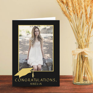 Tarjeta Felicitaciones Graduate Graduation Cap Photo