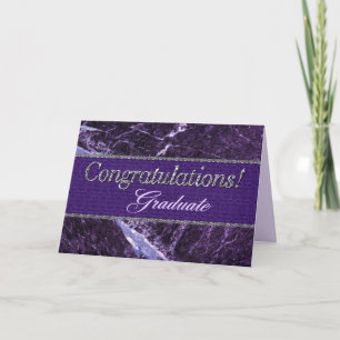 Tarjeta Felicitaciones Graduate Purple Stone