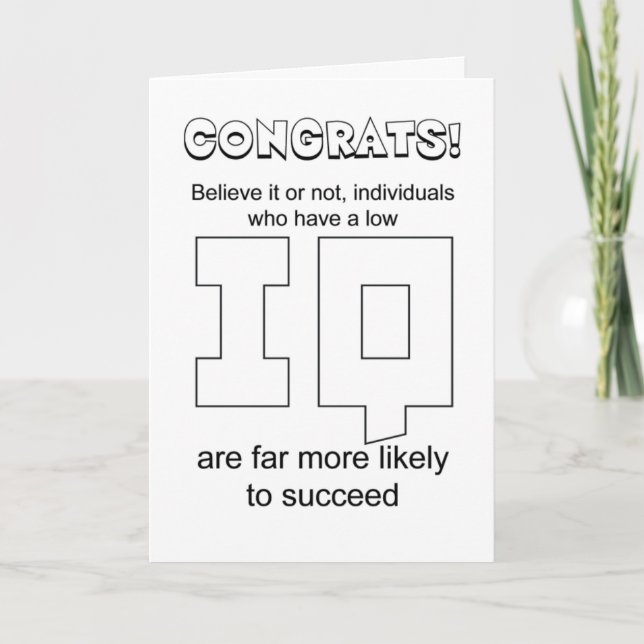 Tarjeta Felicitaciones hilarantes graduado (Anverso)