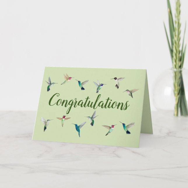 Tarjeta Felicitaciones Hummingbird (Anverso)