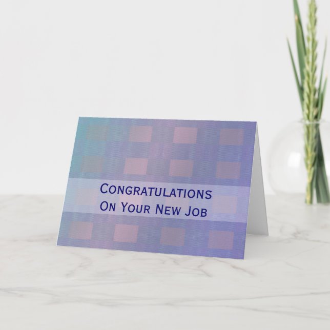 Tarjeta Felicitaciones Job azul pastel (Anverso)