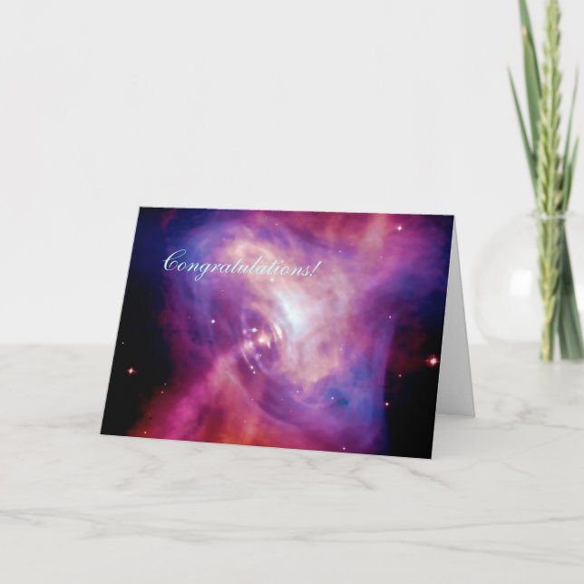 Tarjeta Felicitaciones - Lápiz de tiempo pulsar de cangrej (Anverso)