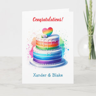Tarjeta Felicitaciones LGBTQIA+ personalizadas a tu Boda
