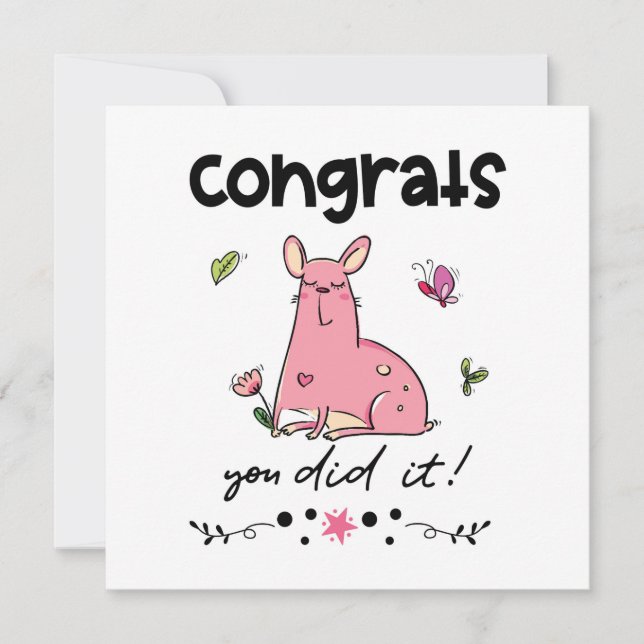 Tarjeta Felicitaciones, lo hiciste Personalizado Grado de  (Anverso)