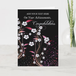 Tarjeta Felicitaciones / Logro Florecimiento De Pansies