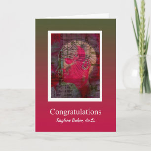 Tarjeta Felicitaciones Médico de Graduación de Audiología