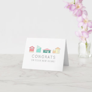 Tarjeta Felicitaciones Minimalistas coloridas por tu nuevo