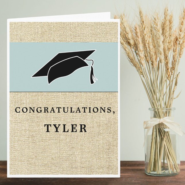 Tarjeta Felicitaciones modernas Graduación rústica (Subido por el creador)
